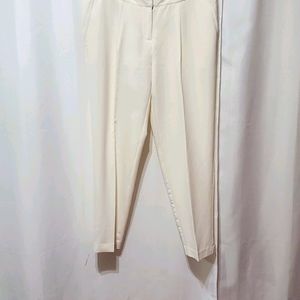 Forever 21 Cream Dress Trouser Pants sz M